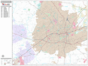 Winston-Salem Wall Map Premium Style